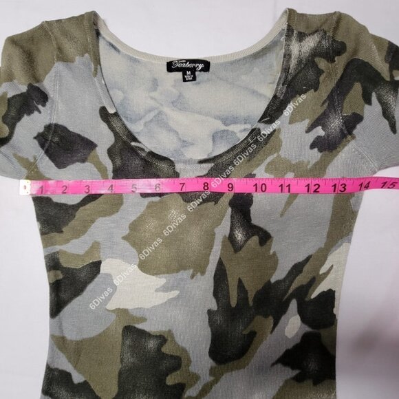 Sexy camouflage body hugging dress military army green sz. M - Picture 7 of 12